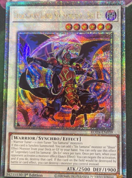 【受注発送】EU版 真魔六武衆-シエンLegendary Lord Six Samurai - Shi En(Quarter Century Secret Rare)
