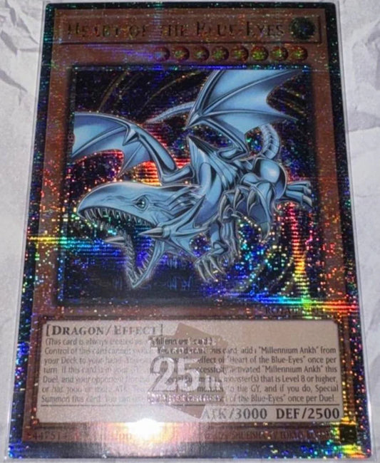 【受注発送】EU版 心宿りし青眼竜 Heart of the Blue-Eyes(Quarter Century Secret Rare)