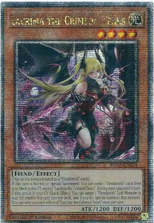 【受注発送】EU版 紅涙の魔ラクリモーサ Lacrima the Crimson Tears(Quarter Century Secret Rare)