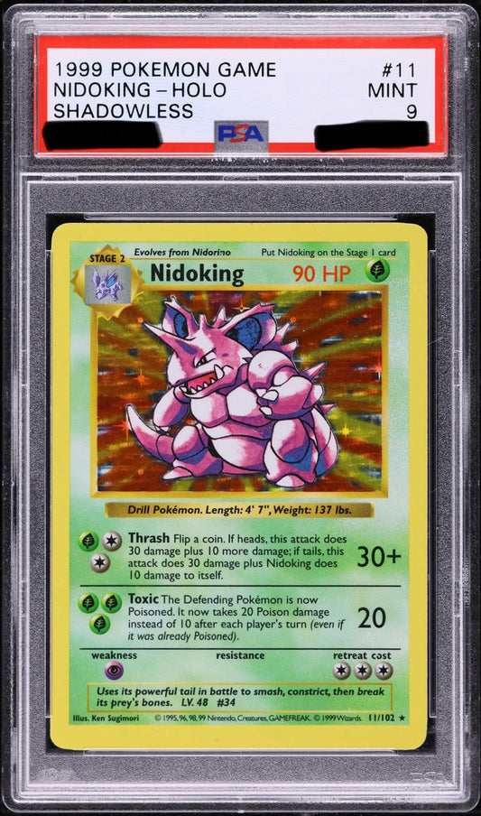 【英語版】ニドキング Nidoking SHADOWLESS PSA9 【11】発送時期:1ヶ月以内 POKEMON