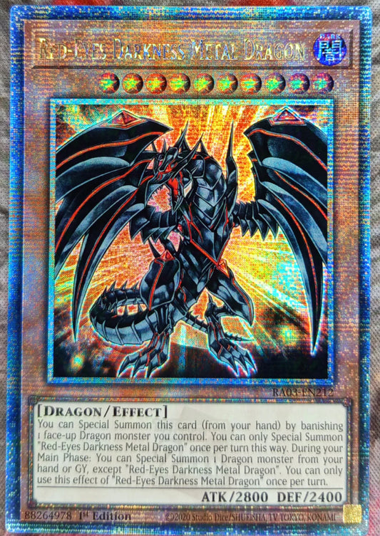 【受注発送】EU版 レッドアイズ・ダークネスメタルドラゴン(25thシークレットレア)