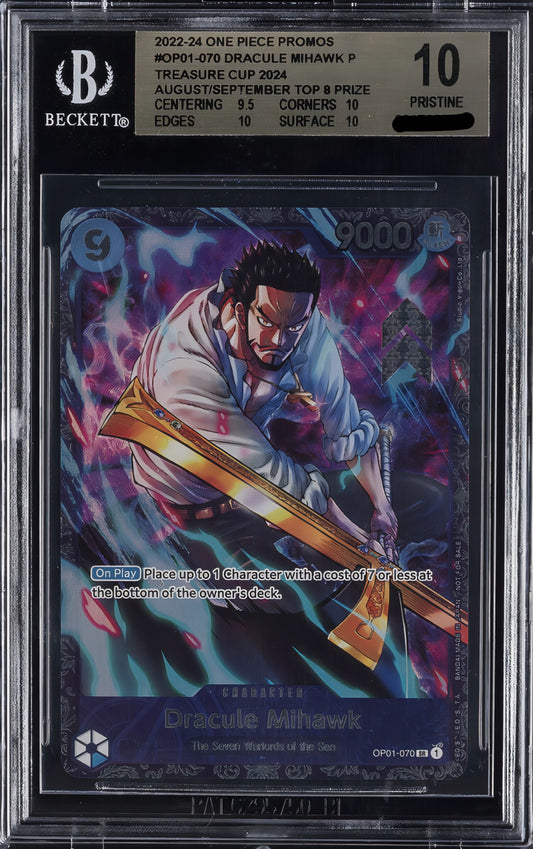 【英語版】ミホーク Dracule Mihawk BGS10 TOP8 Prize Promo【OP01-070】発送時期1ヶ月以内 ONEPIECE