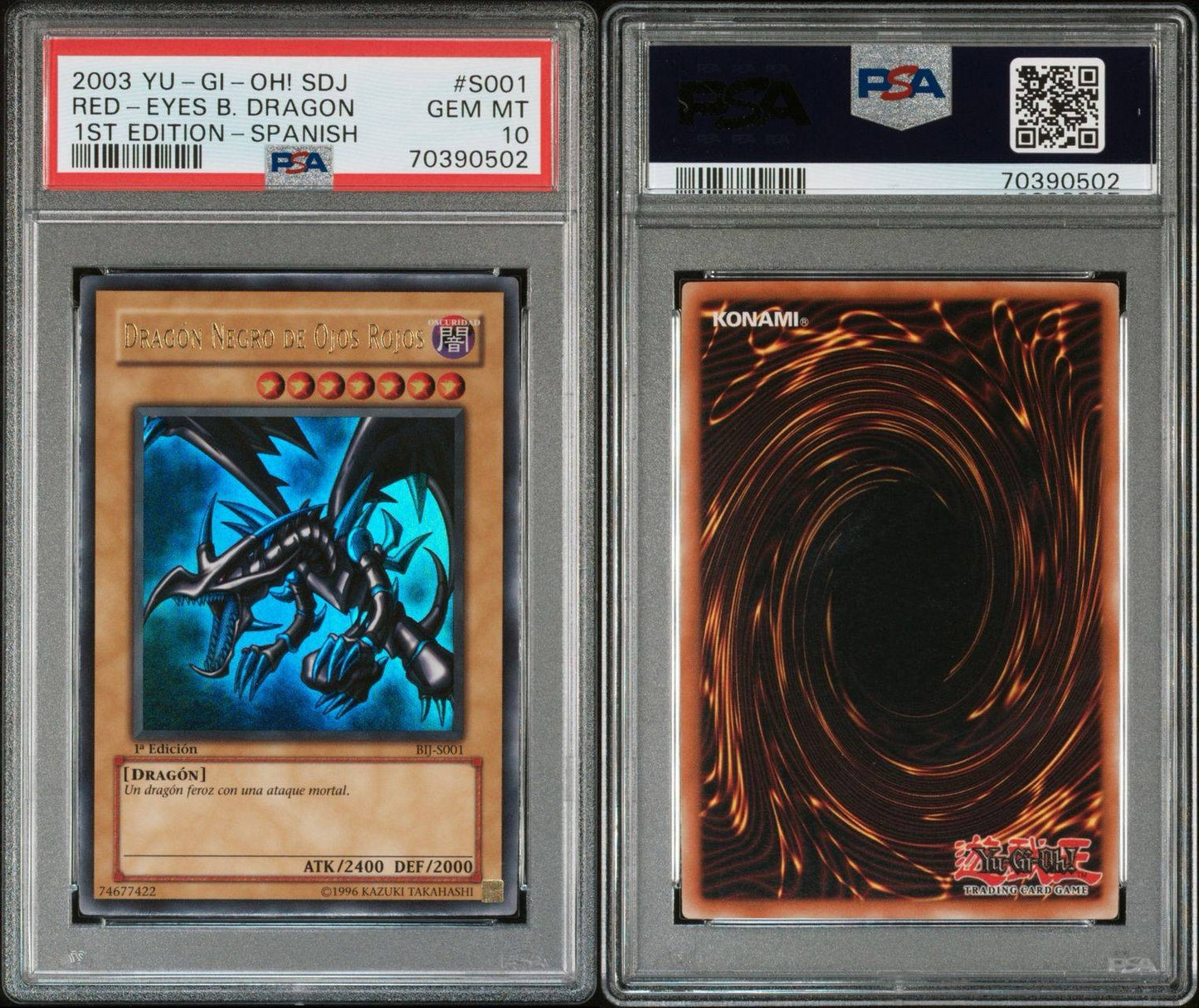 遊戯王 真紅眼の黒竜 スペイン版 PSA10