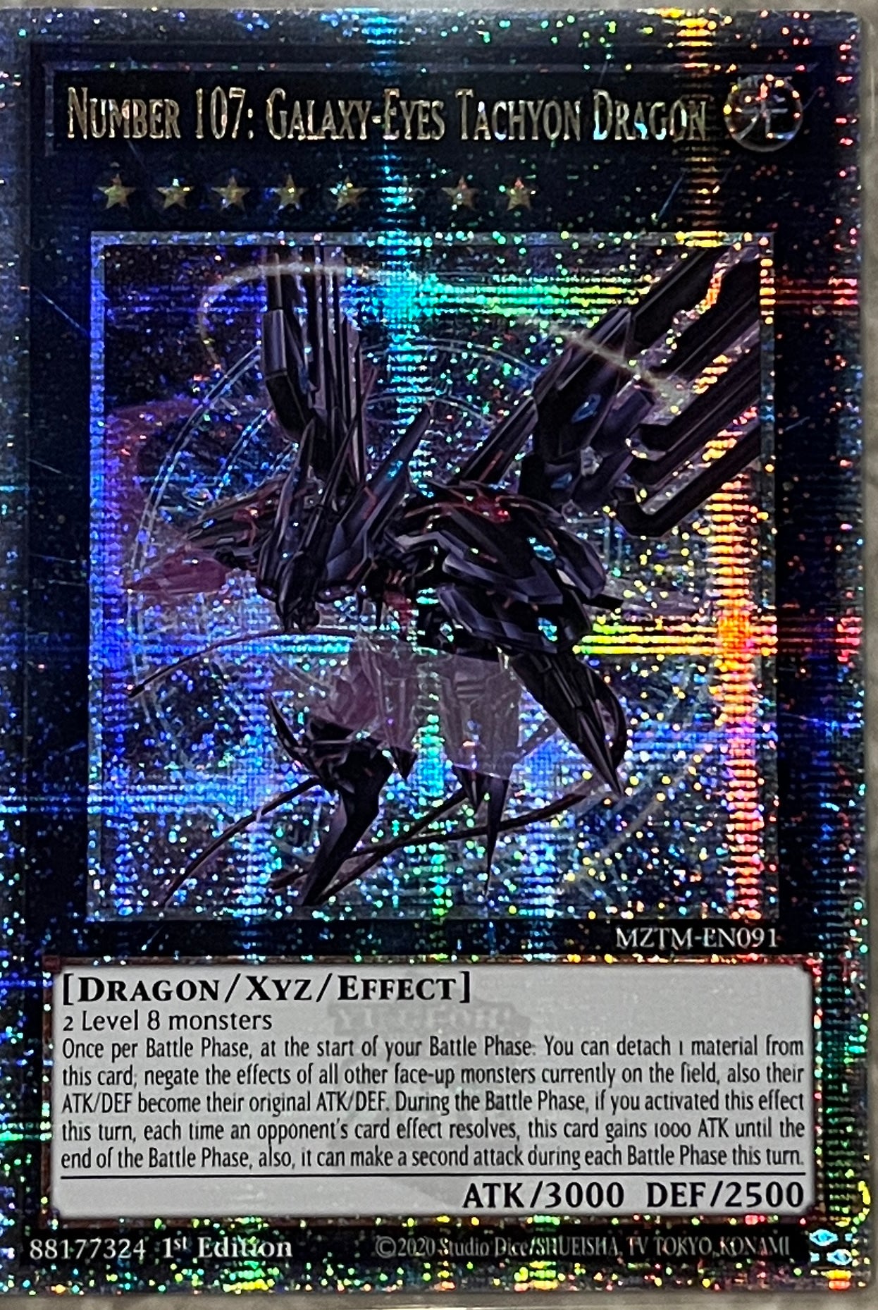 Number 107:Galaxy-Eyes Tachyon Dragon （シークレットレア）