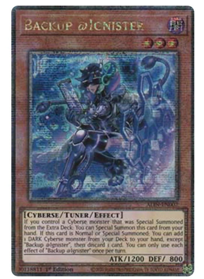 遊戯王 バックアップ@イグニスター 25th クォーターセンチュリーシークレット 受注発送】EU版 バックアップ@イグニスター(25thシークレット