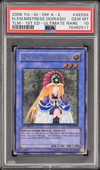 遊戯王 ドリアード 旧アジア PSA10 2006 YU-GI-OH! ASIAN-ENGLISH THE LOST MILLENNIUM TLM-1ST ED-ULTIMATE RAREELEM.MISTRESS DORIADO #AE034 GEM MINT 10